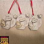 Dungeon Crawler Carl Ornament – Princess Donut "Hi Zev" Handmade Laser Engraved Wood Christmas Ornaments