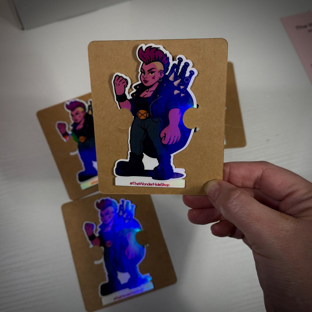 Katia Grim Sticker: Dungeon Crawler Carl Fan Art, Holographic Vinyl