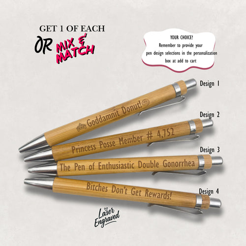 Dungeon Crawler Carl Engraved Pens Set of 2, 4, or 8