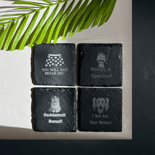 Dungeon Crawler Carl Coasters – Set of 4 Slate Laser Engraved