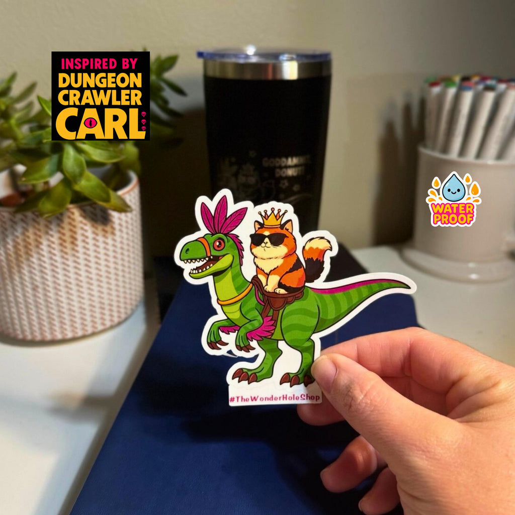 Dungeon Crawler Carl Sticker | Princess Donut & Mongo Vinyl, Waterproof Durable Sticker