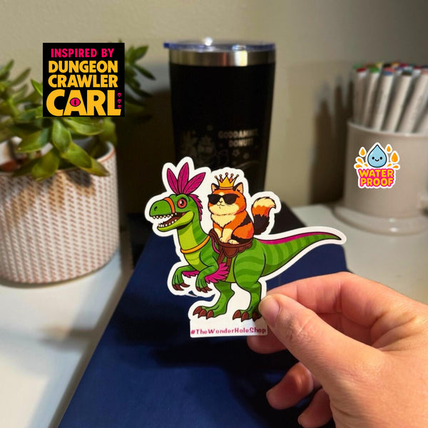 Dungeon Crawler Carl Sticker | Princess Donut & Mongo Vinyl, Waterproof Durable Sticker