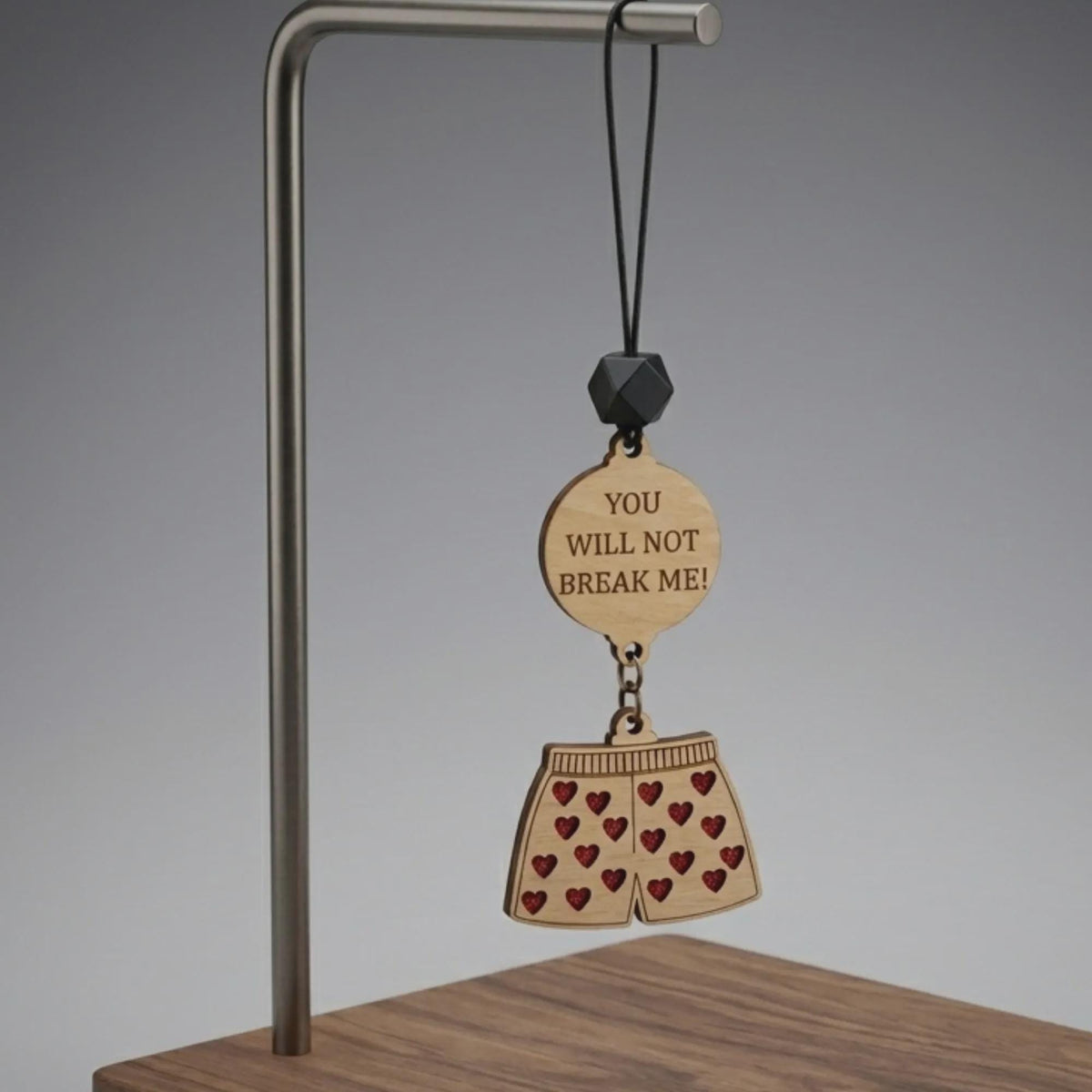 Dungeon crawler carl inspired car charm – "you will not break me and quot;