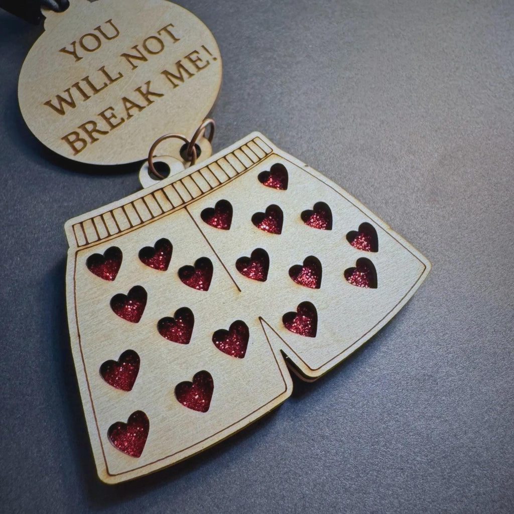 Dungeon crawler carl inspired car charm – "you will not break me and quot;