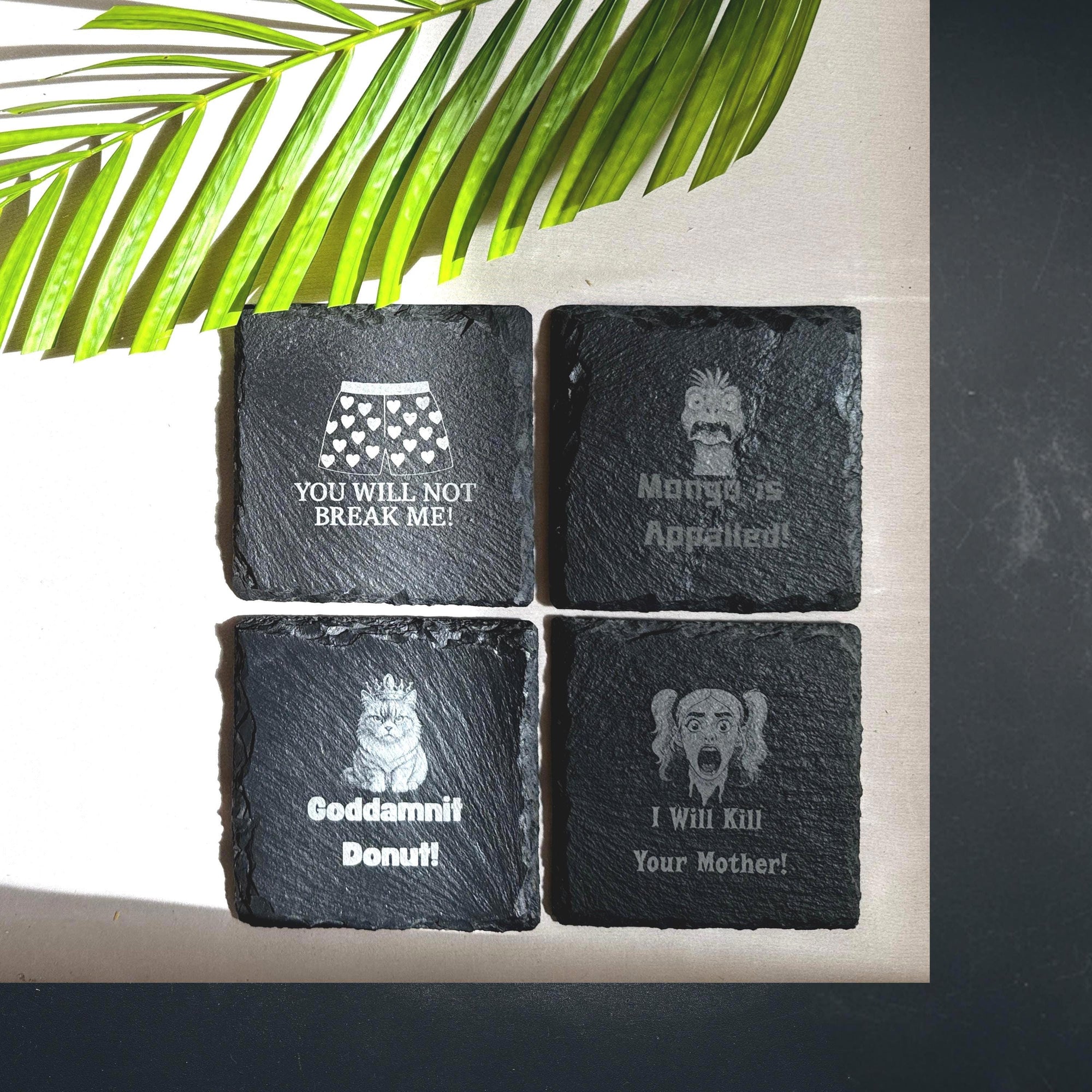 Dungeon Crawler Carl Coasters: Laser Engraved Slate, LitRPG Gamer Gift | Dungeon Crawler Gift