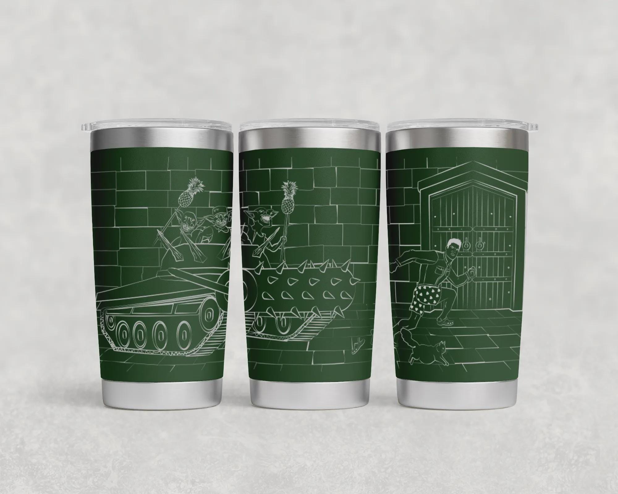 Dungeon Crawler Carl Tumbler: Engraved Stainless Steel LitRPG Fan Gift | Dungeon Crawler Gift