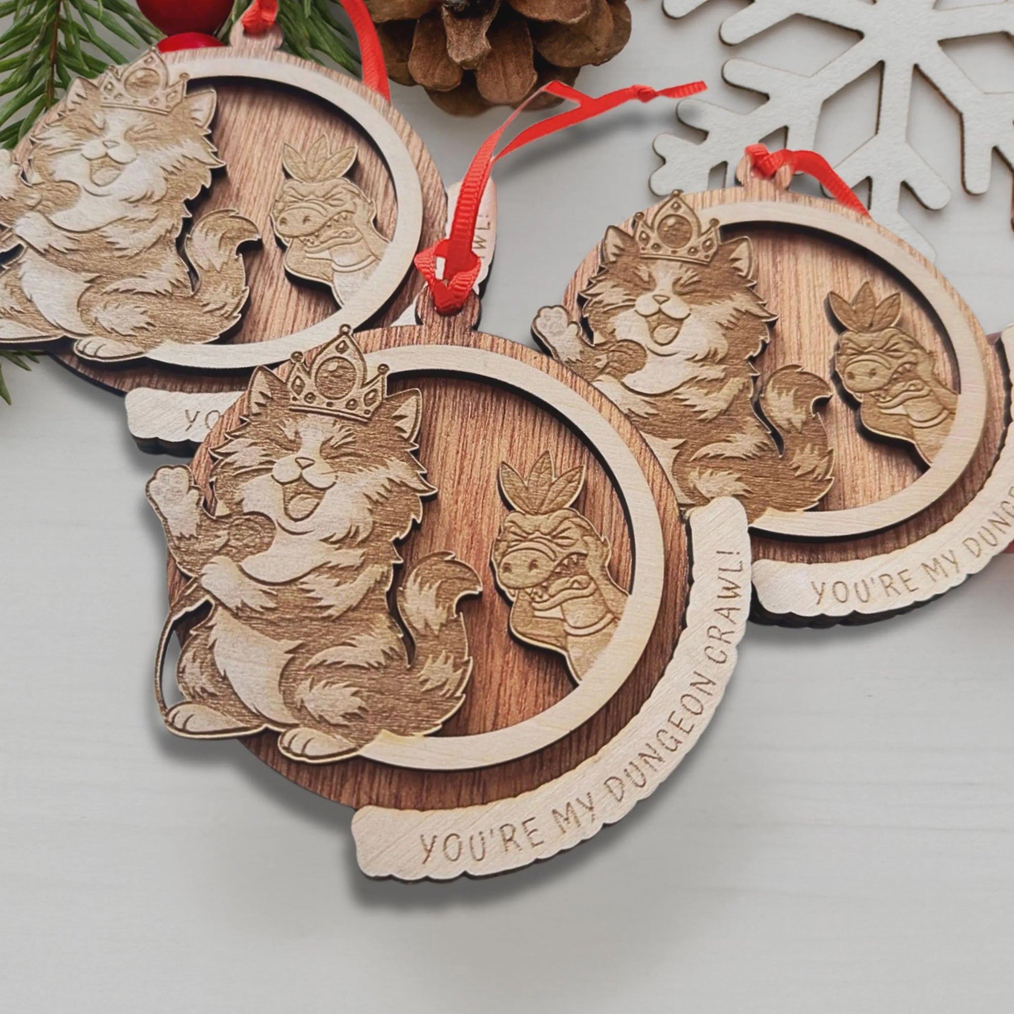 Dungeon Crawler Carl Christmas Ornament – Princess Donut You’re My Dungeon Crawl – Handmade
