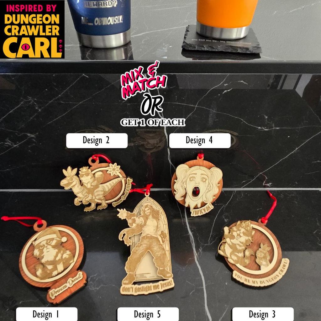 Christmas Dungeon Crawler Carl Ornament – Princess Donut “You’re My Dungeon Crawl” – Handmade
