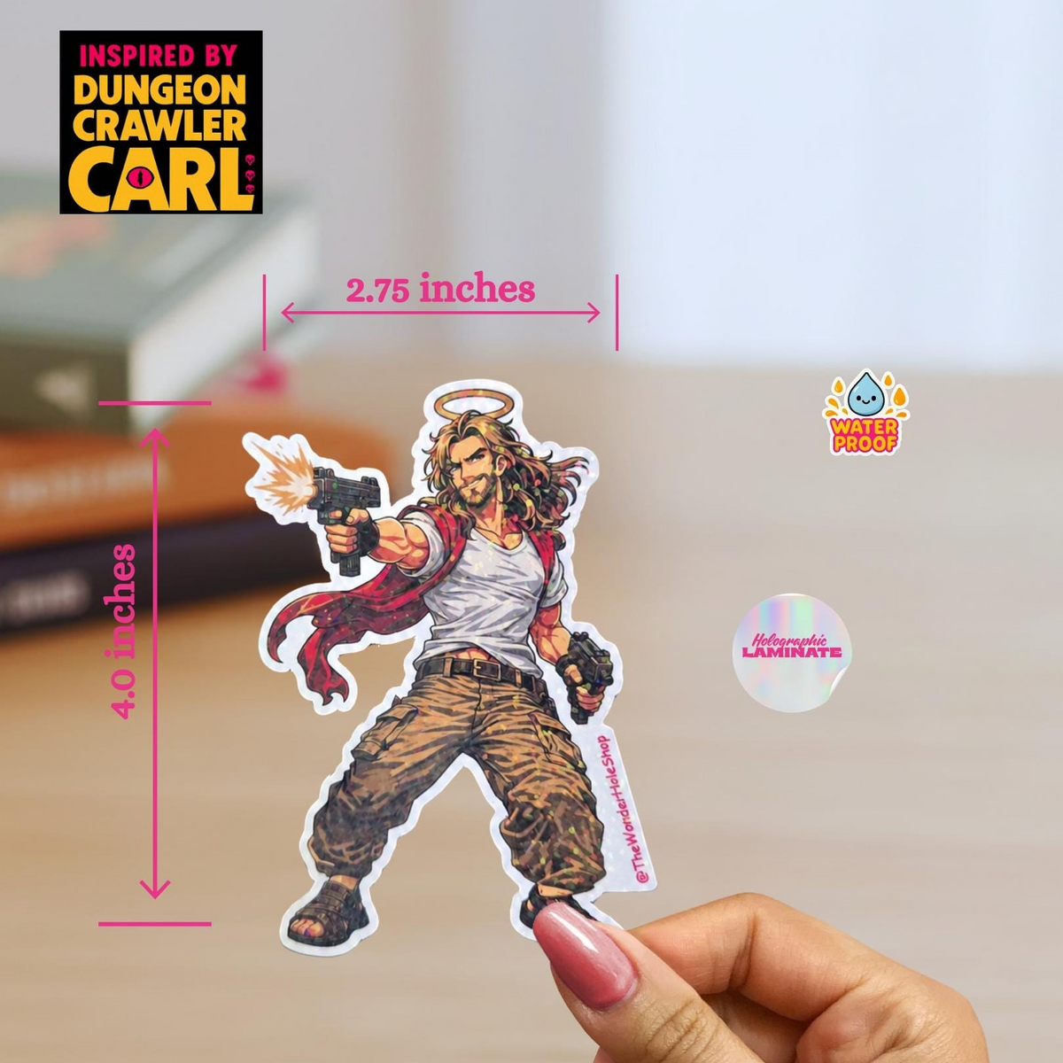Uzi jesus sticker: dungeon crawler carl