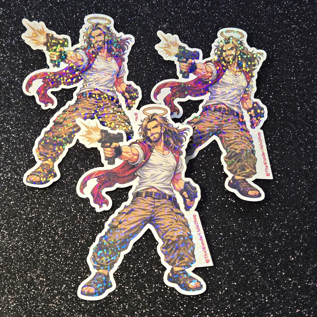 Uzi jesus sticker: dungeon crawler carl