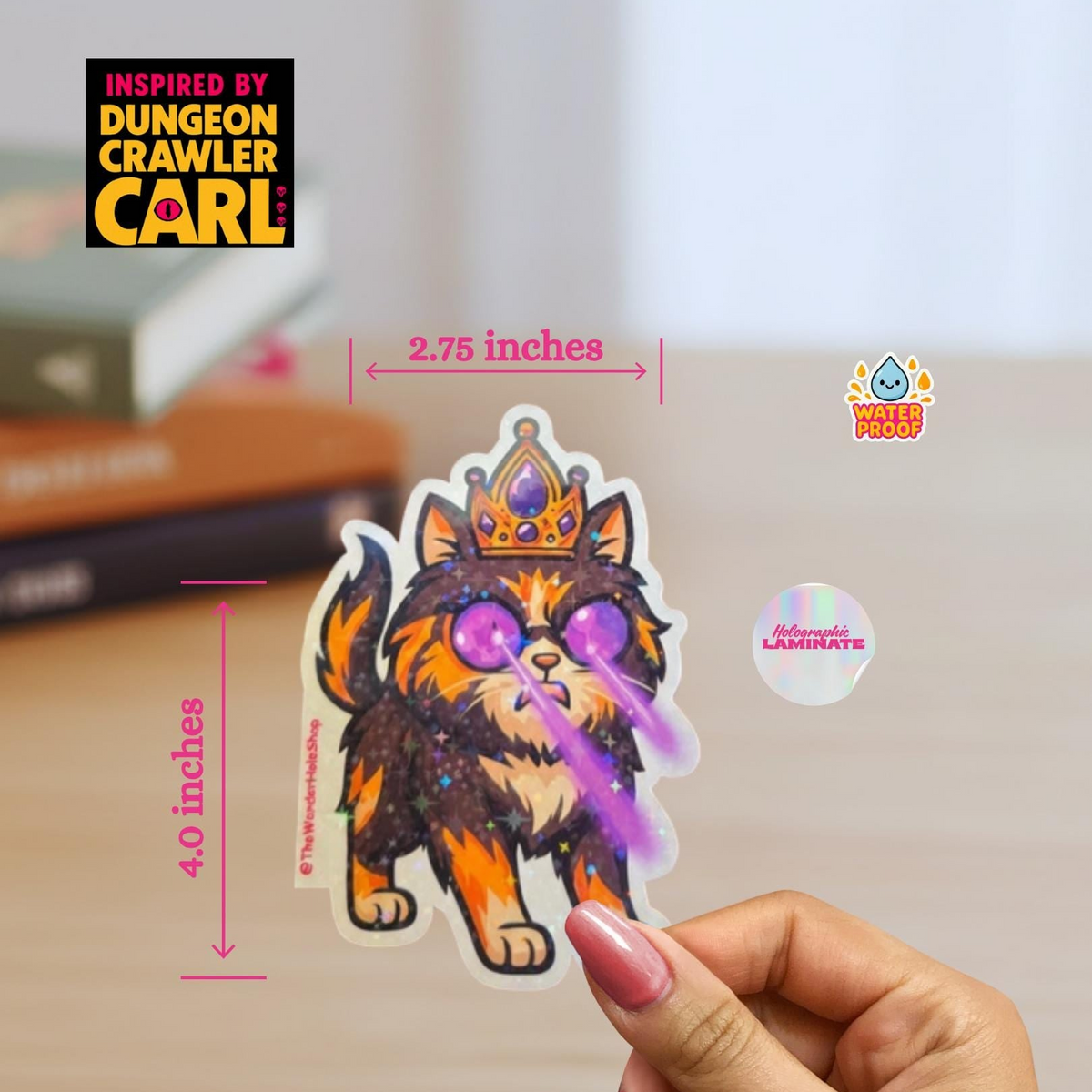 Princess donut sticker: dungeon crawler carl, "Laser Eyes"