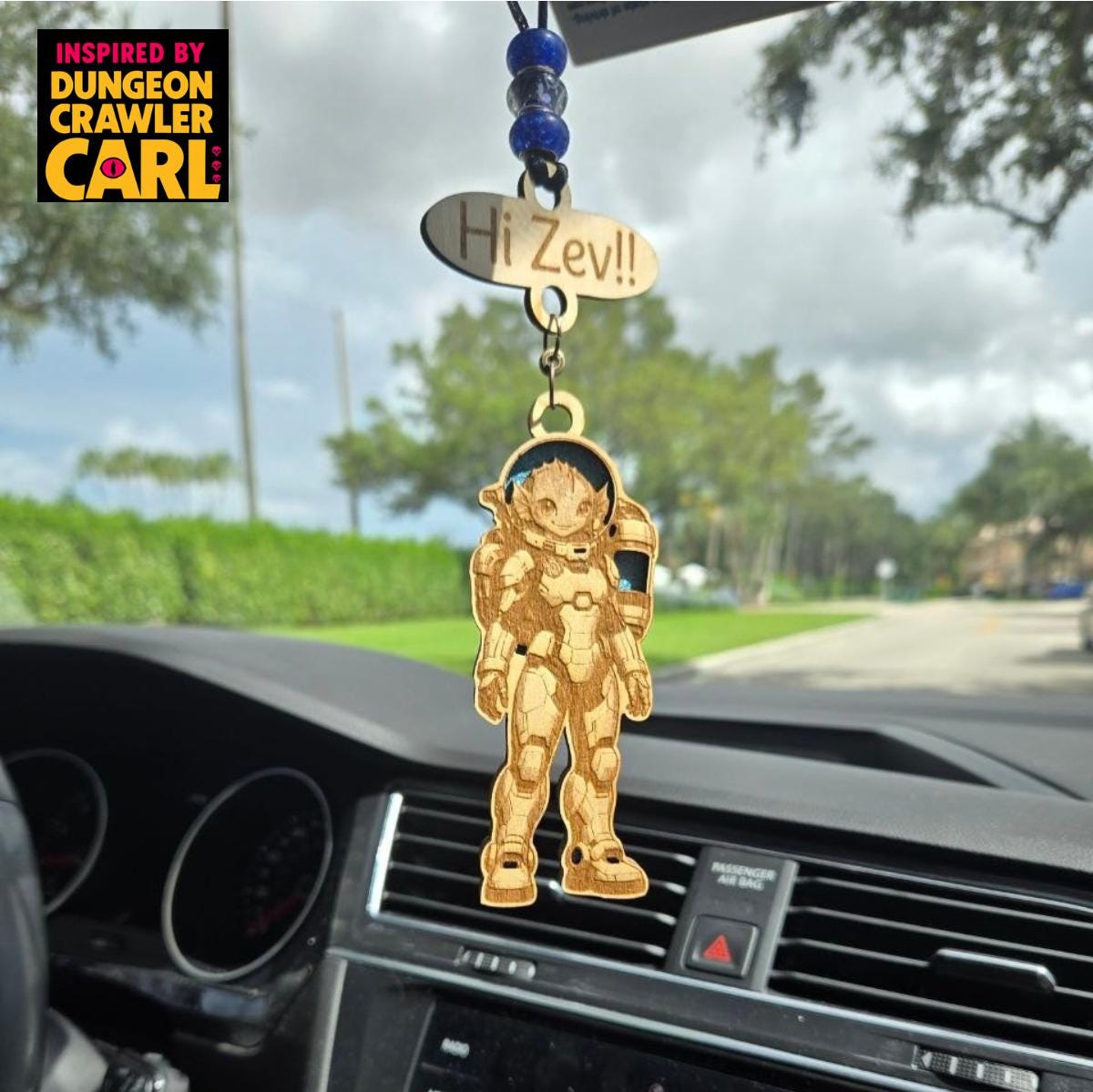 Dungeon crawler carl inspired car charm – Zev