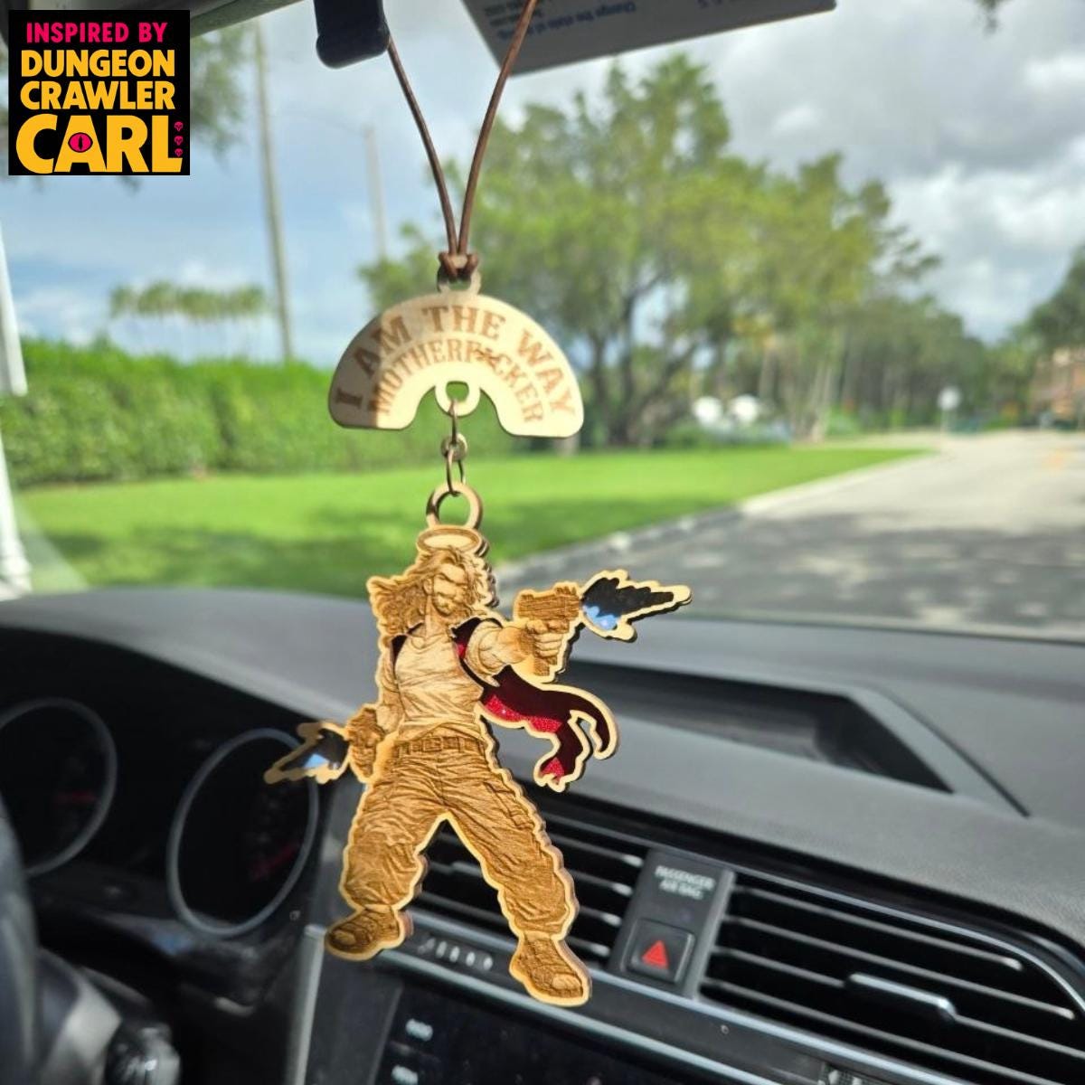 Dungeon crawler carl inspired car charm – Uzi Jesus