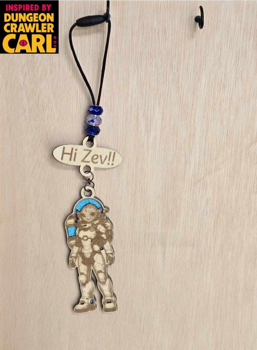 Dungeon crawler carl inspired car charm – Zev