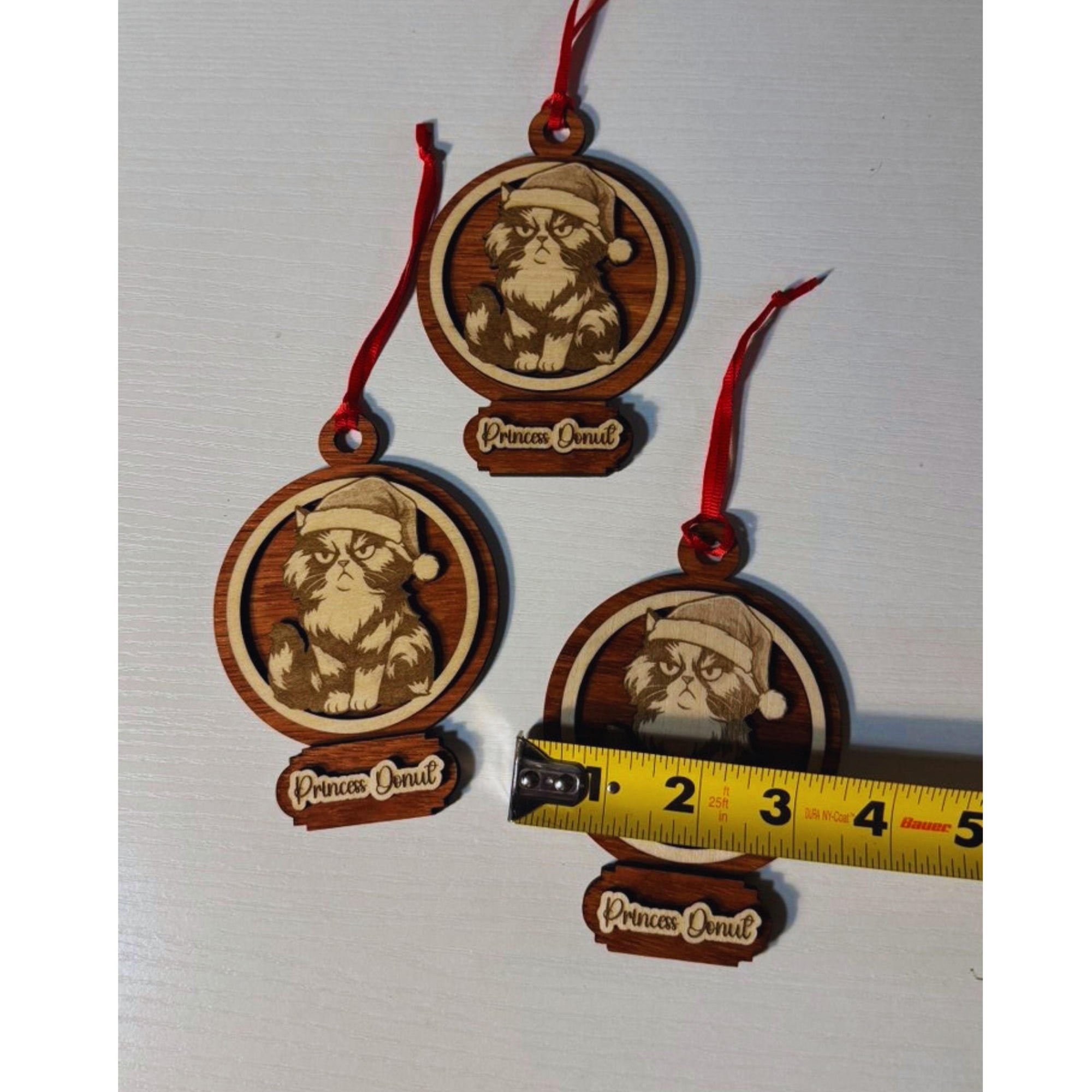 Handcrafted Princess Donut wood ornament - Dungeon Crawler Carl holiday decoration