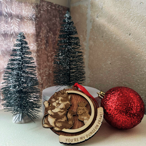Christmas Dungeon Crawler Carl Ornament – Princess Donut “You’re My Dungeon Crawl” – Handmade