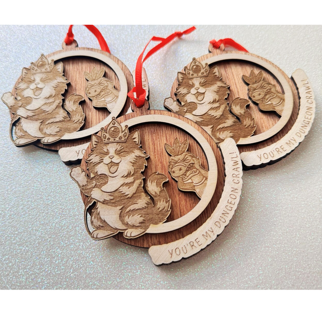 Christmas Dungeon Crawler Carl Ornament – Princess Donut “You’re My Dungeon Crawl” – Handmade