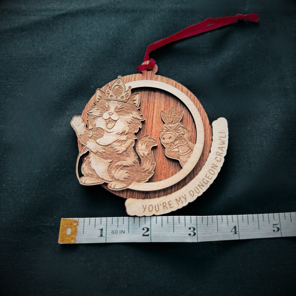 Christmas Dungeon Crawler Carl Ornament – Princess Donut “You’re My Dungeon Crawl” – Handmade