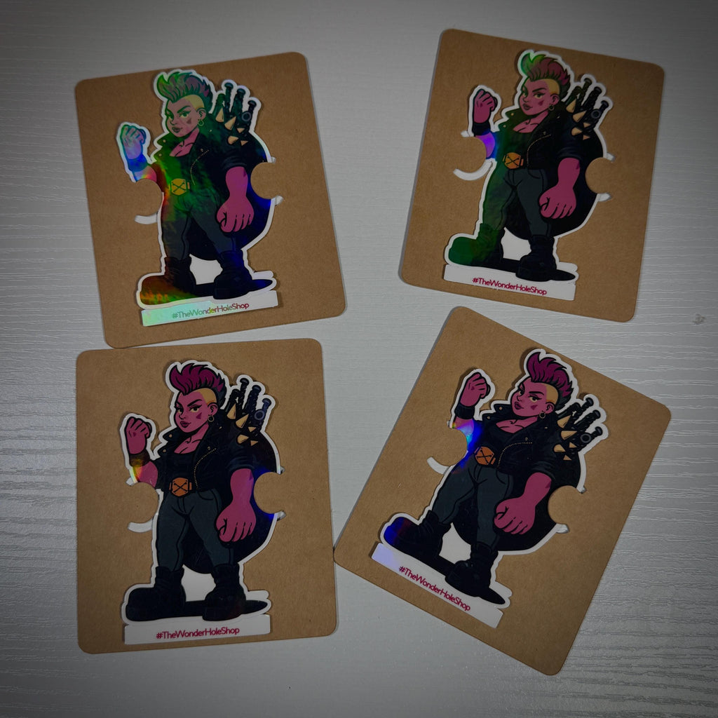 Katia Grim Sticker: Dungeon Crawler Carl Fan Art, Holographic Vinyl