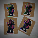 Katia Grim Sticker: Dungeon Crawler Carl Fan Art, Holographic Vinyl