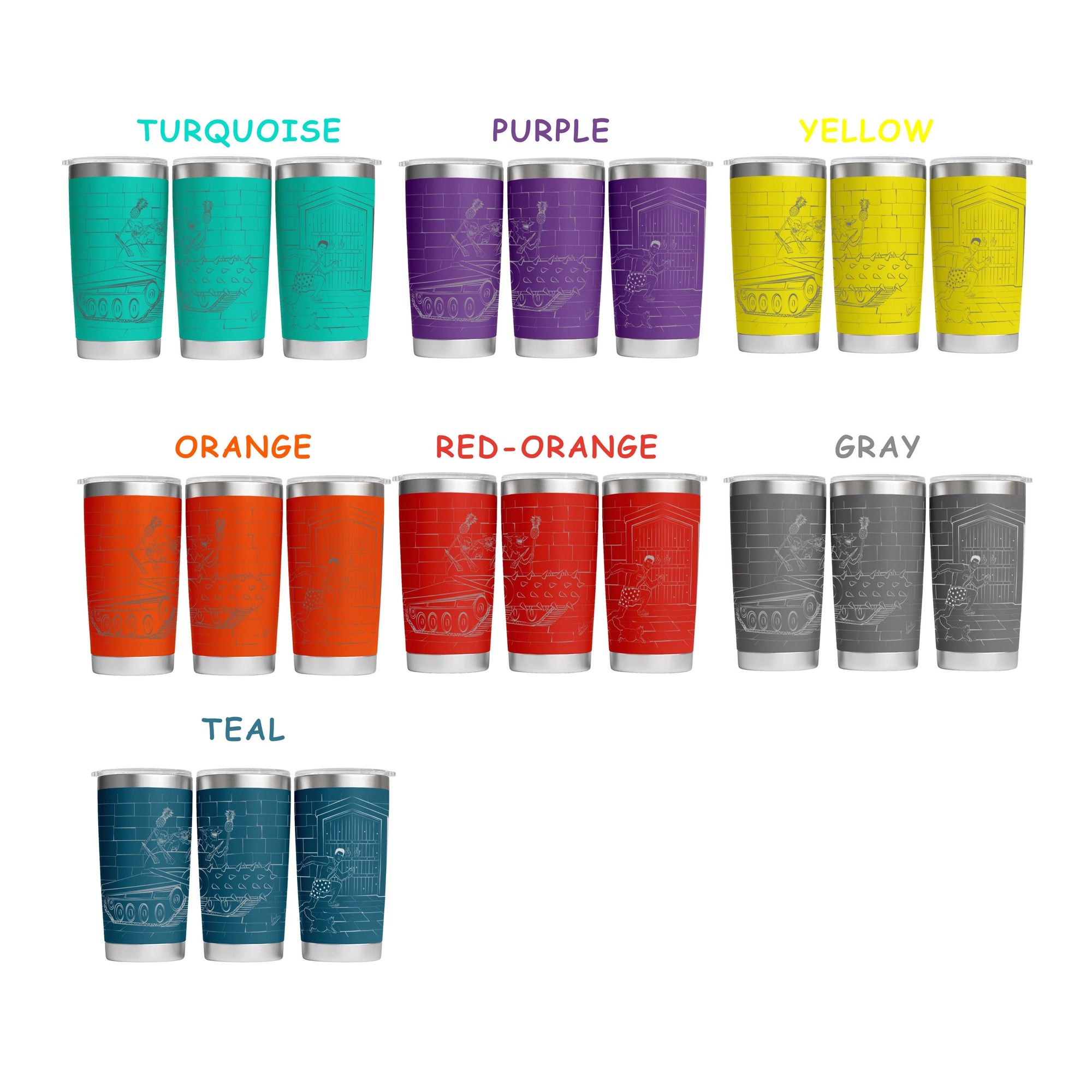 Dungeon Crawler Carl Tumbler | Full Wrap Engraved Cup with Carl & Princess Donut | LitRPG Fan Gift Book Lover