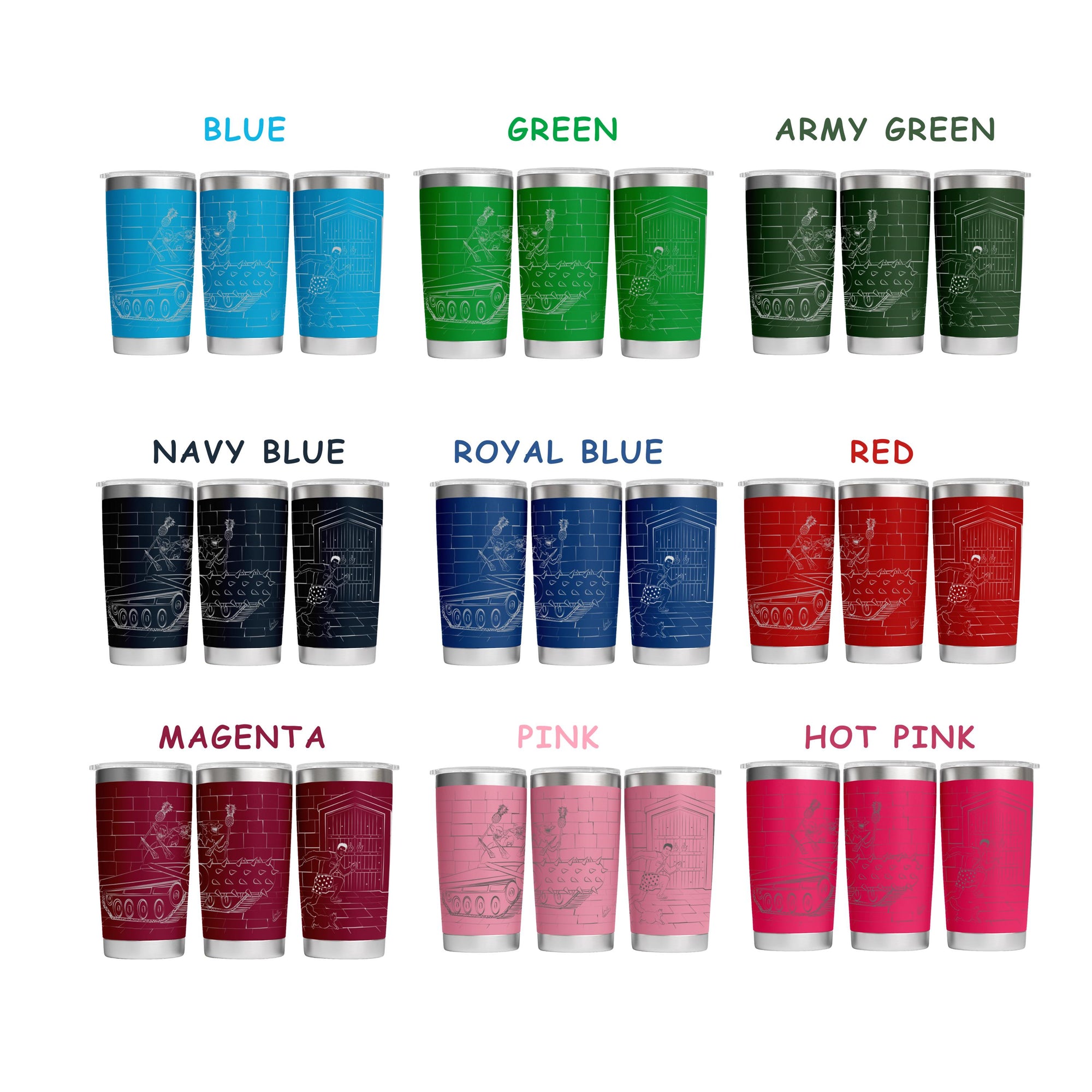 Dungeon Crawler Carl Tumbler | Full Wrap Engraved Cup with Carl & Princess Donut | LitRPG Fan Gift Book Lover